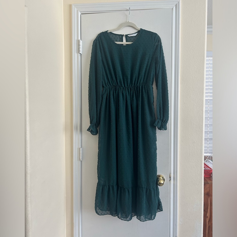 PatPat Teal Long Sleeve Dress